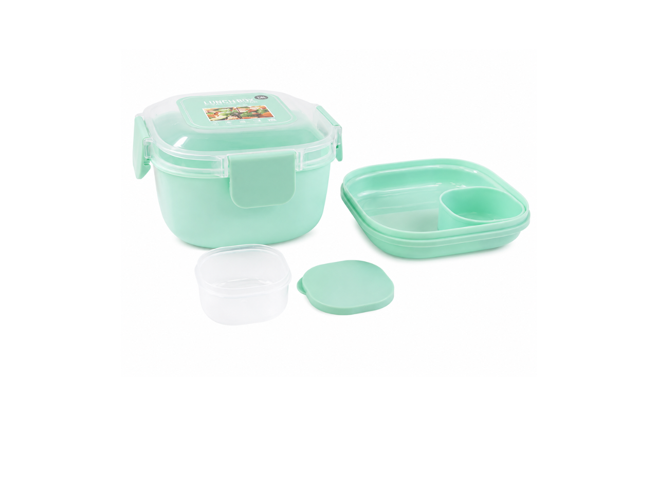 Double Layer Lunch Box With Sauce Pot |  1200ML