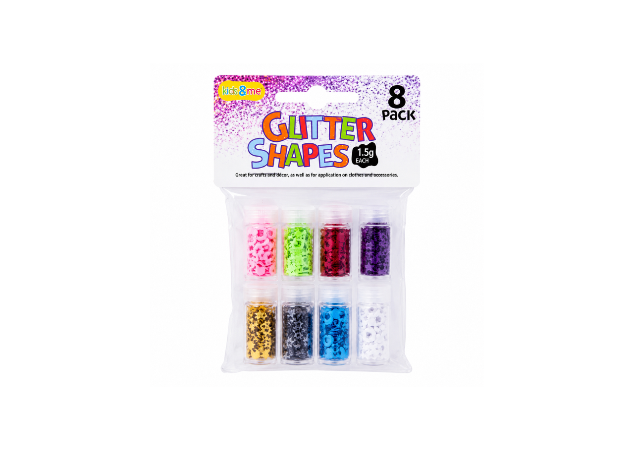 Glitter Shapes | 8 Pack