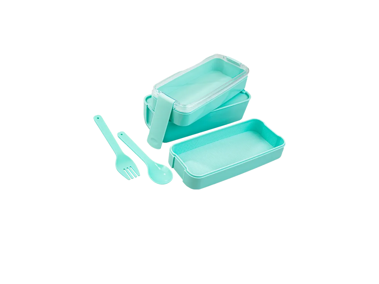 3 Layer Lunch Box with Cutlery Set