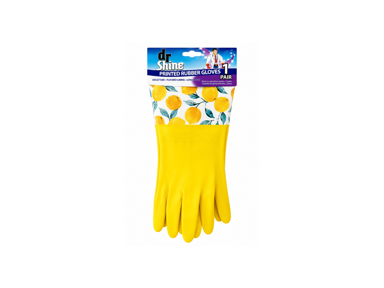 Dr Shine Rubber Gloves With Long Cuffs | Adult Size