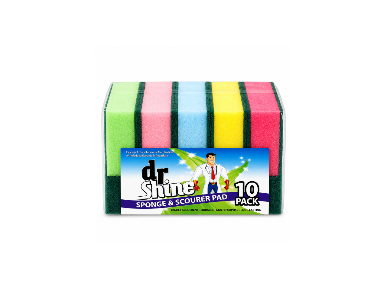 Dr Shine Sponge & Scourer Pad | 10Pcs