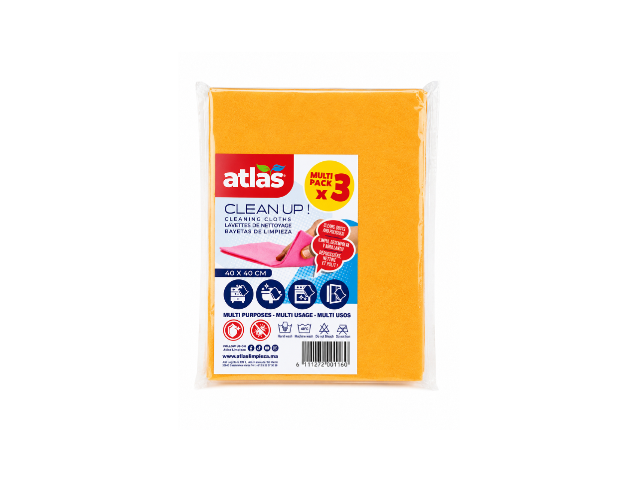 Atlas Clean Up Multi Cloth | 3Pcs