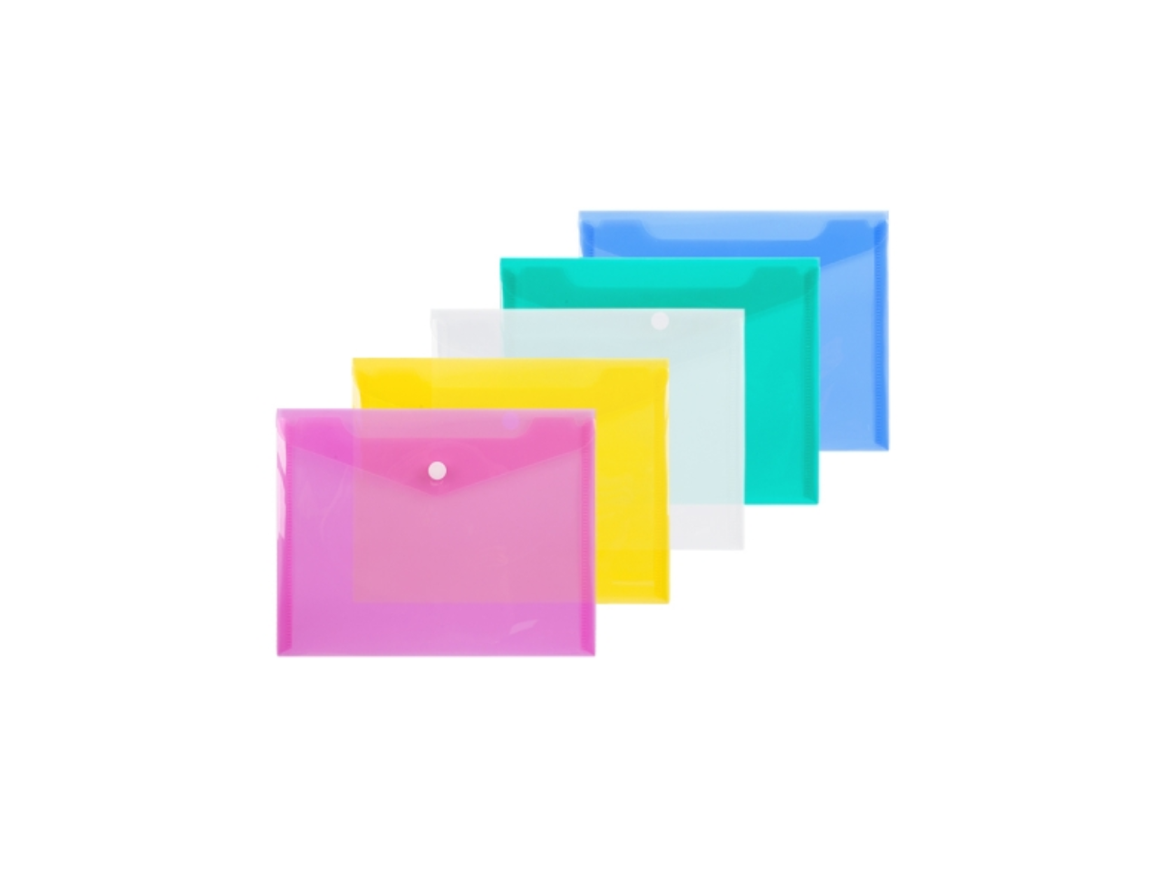 A5 Plastic Button Wallet