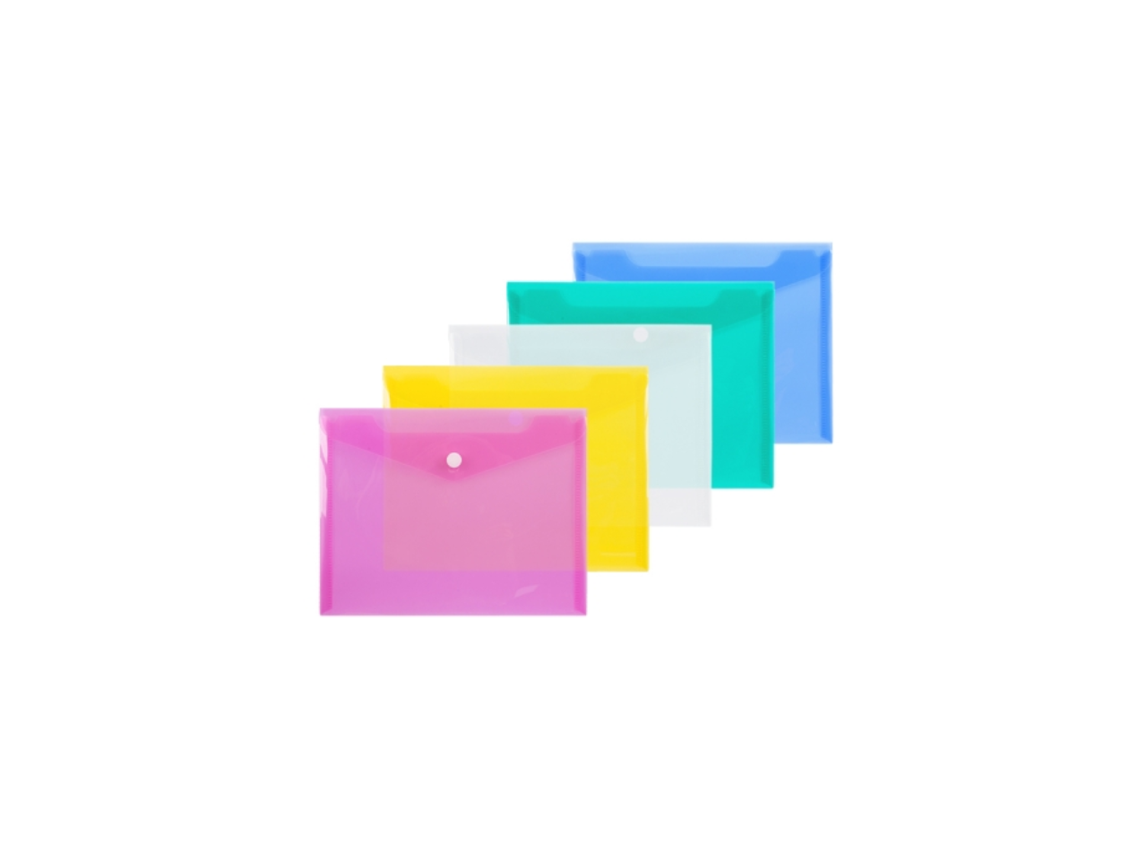 A6 Plastic Button Wallet