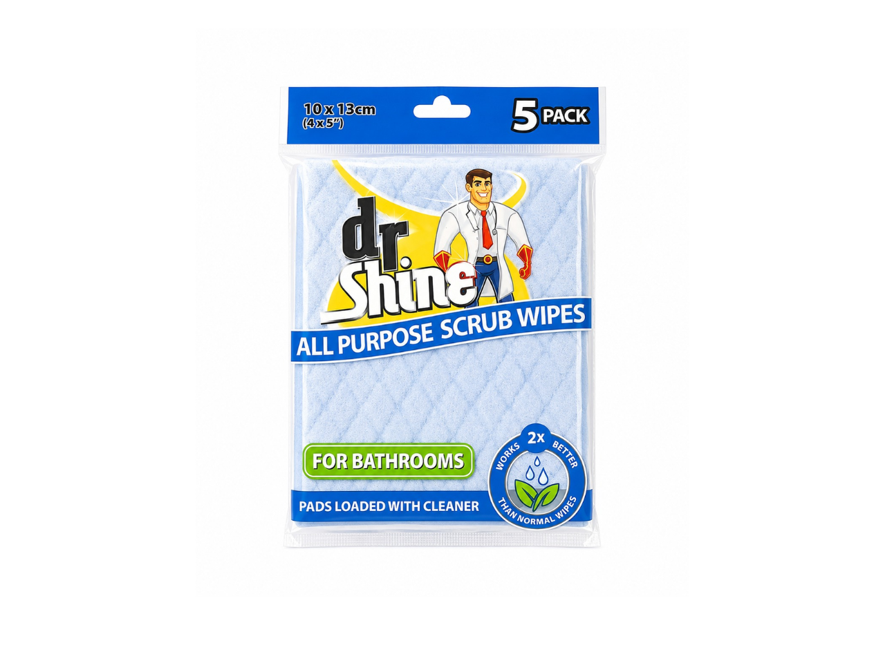 Dr Shine Scrub Wipes for Bathroom | 5Pcs