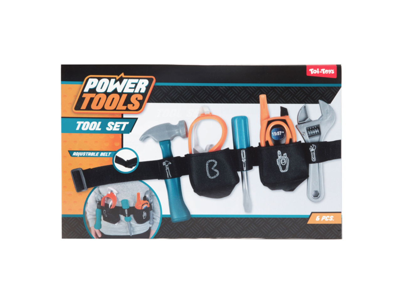Toi-Toys | Power Tools Set With Belt | 6Pcs