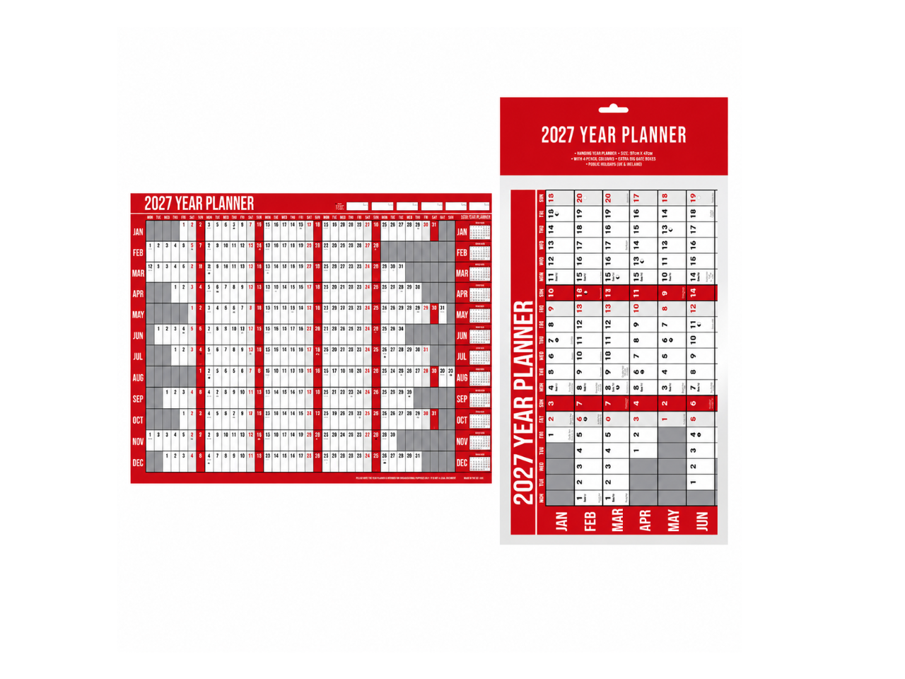 Yearly Wall Planner Calendar