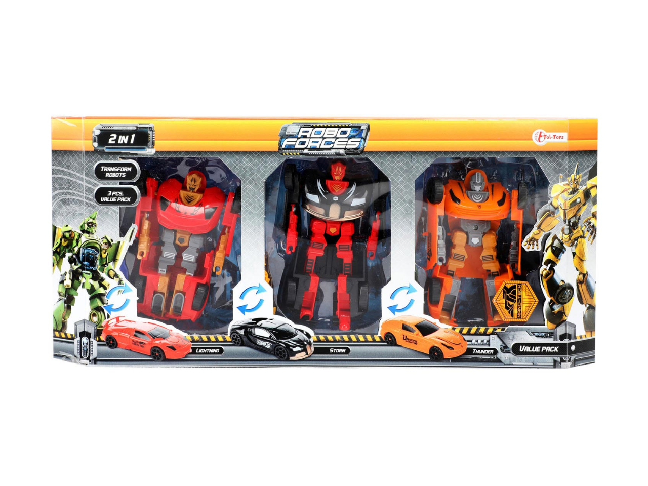 Roboforces 2-IN-1 Changeable Robots | 3Pcs