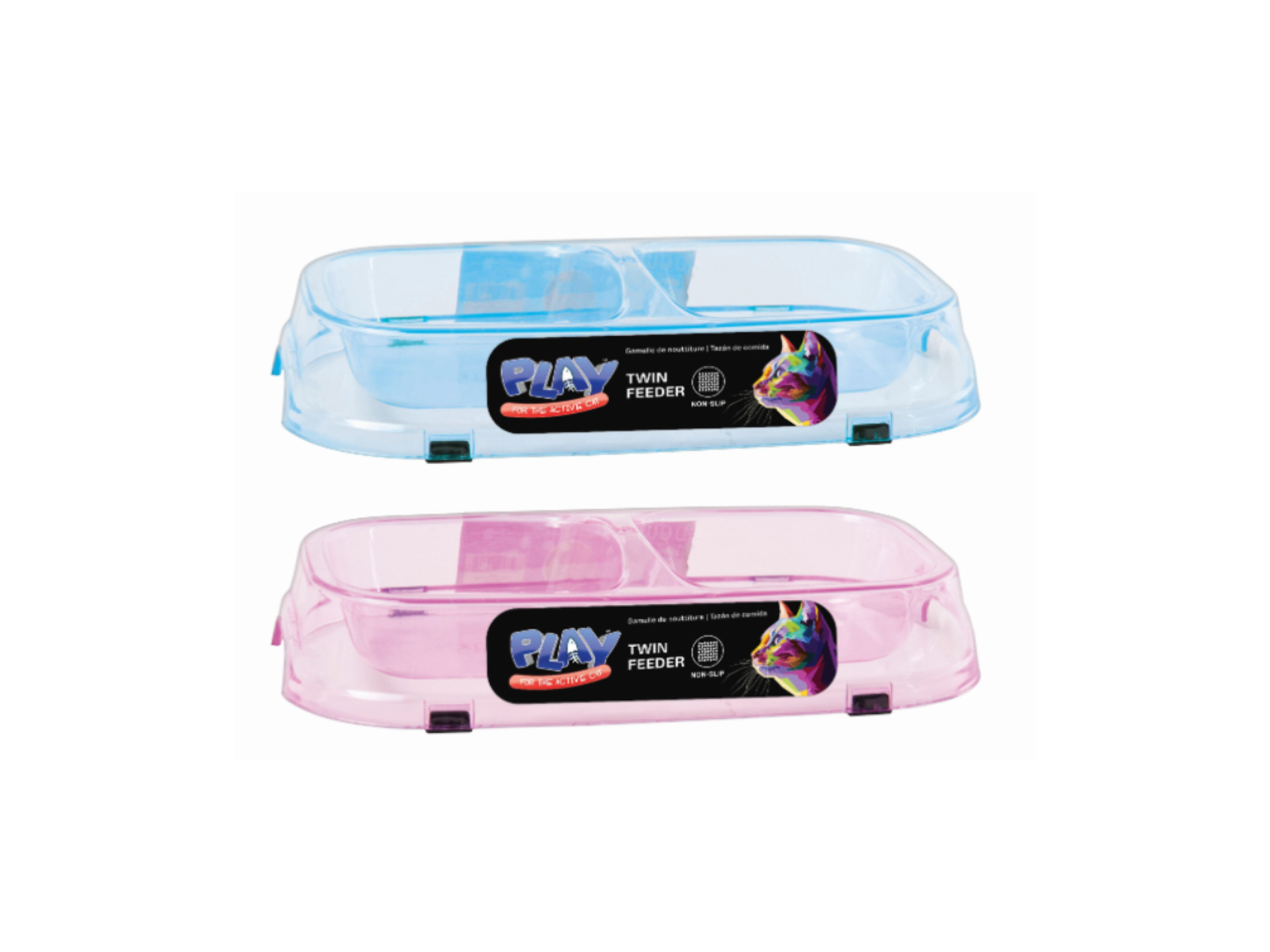 Cat Non-Slip Twin Bowl