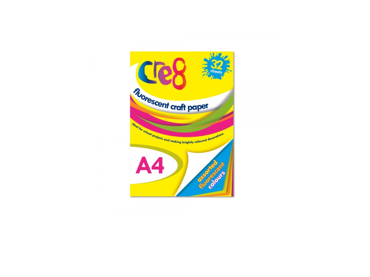 A4 Fluorescent Craft Paper | 32 Sheets