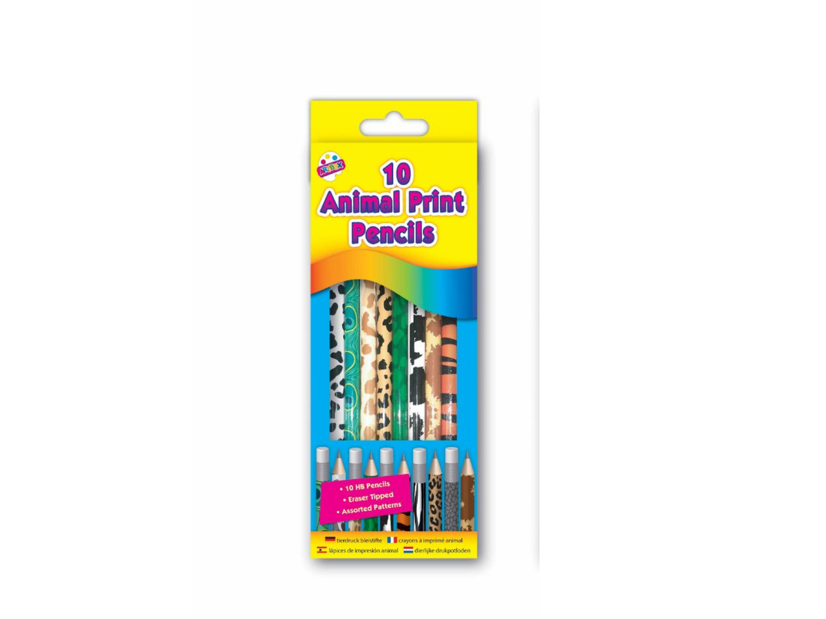 Animal Print HB Pencils  | Set of 10