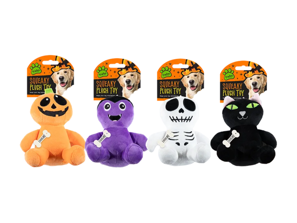 Halloween Plush Character Squeaky Dog Toy