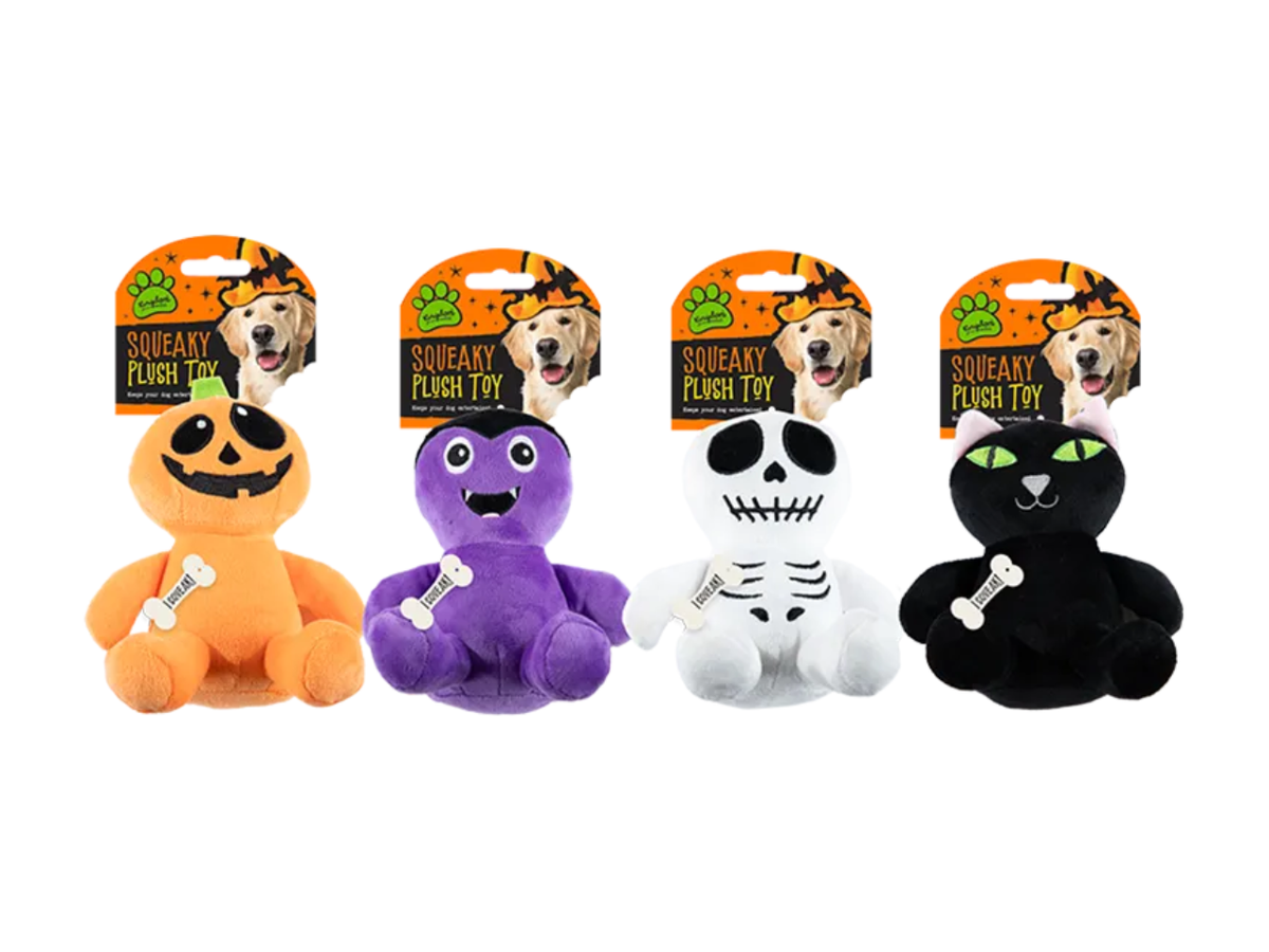Halloween Plush Character Squeaky Dog Toy