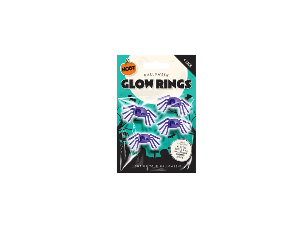 Halloween Glow Rings | 4Pcs