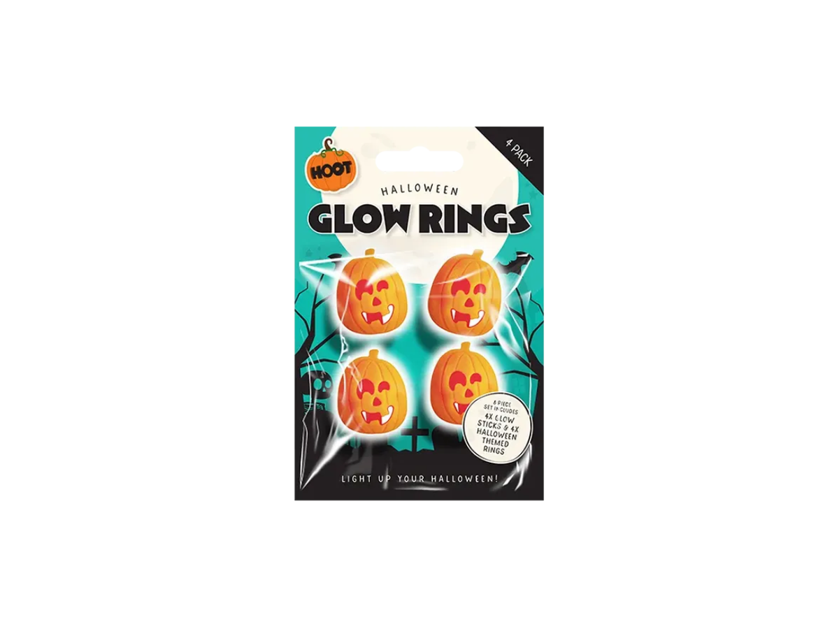 Halloween Glow Rings | 4Pcs
