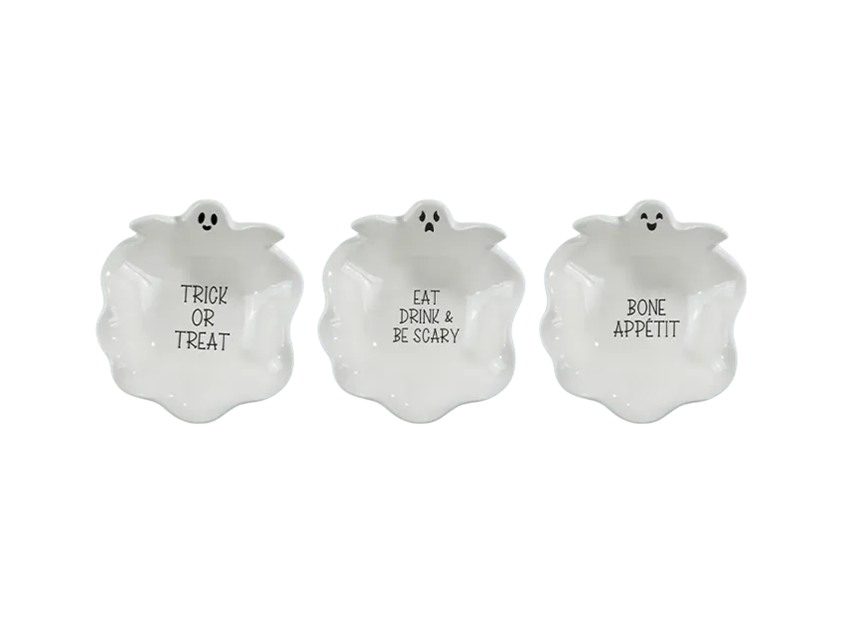 Halloween Slogan Ghost Bowl