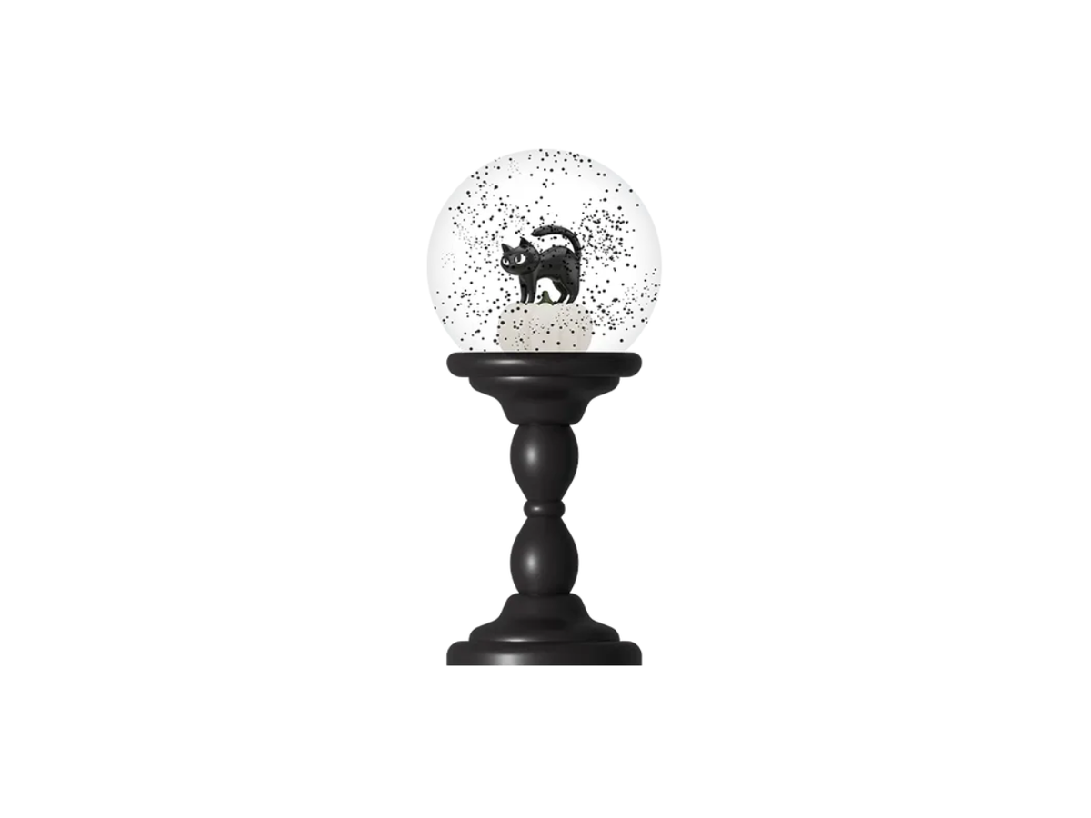 Halloween Black Cat Snow Globe