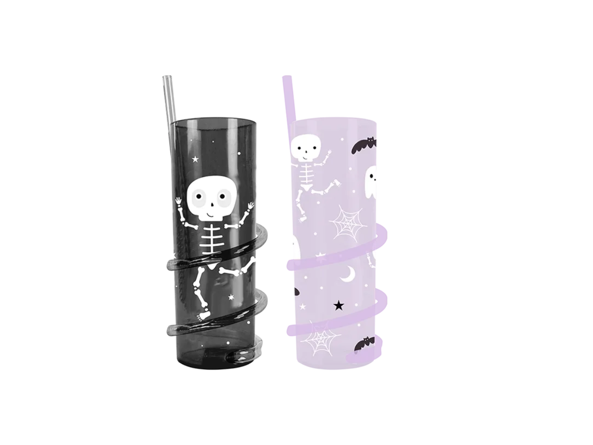 Halloween Spiral Straw Tumbler