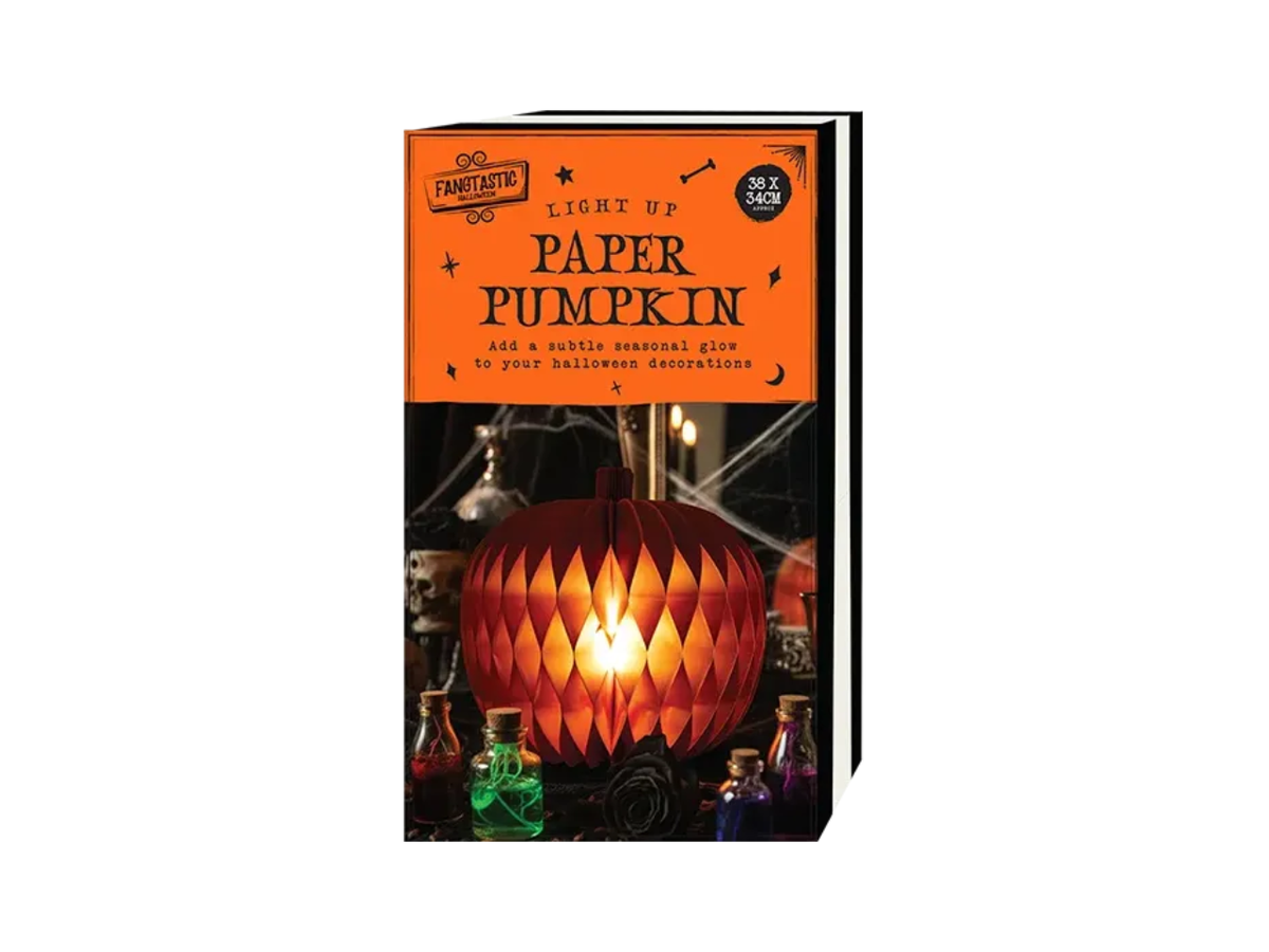 Halloween Light Up Paper Pumpkin