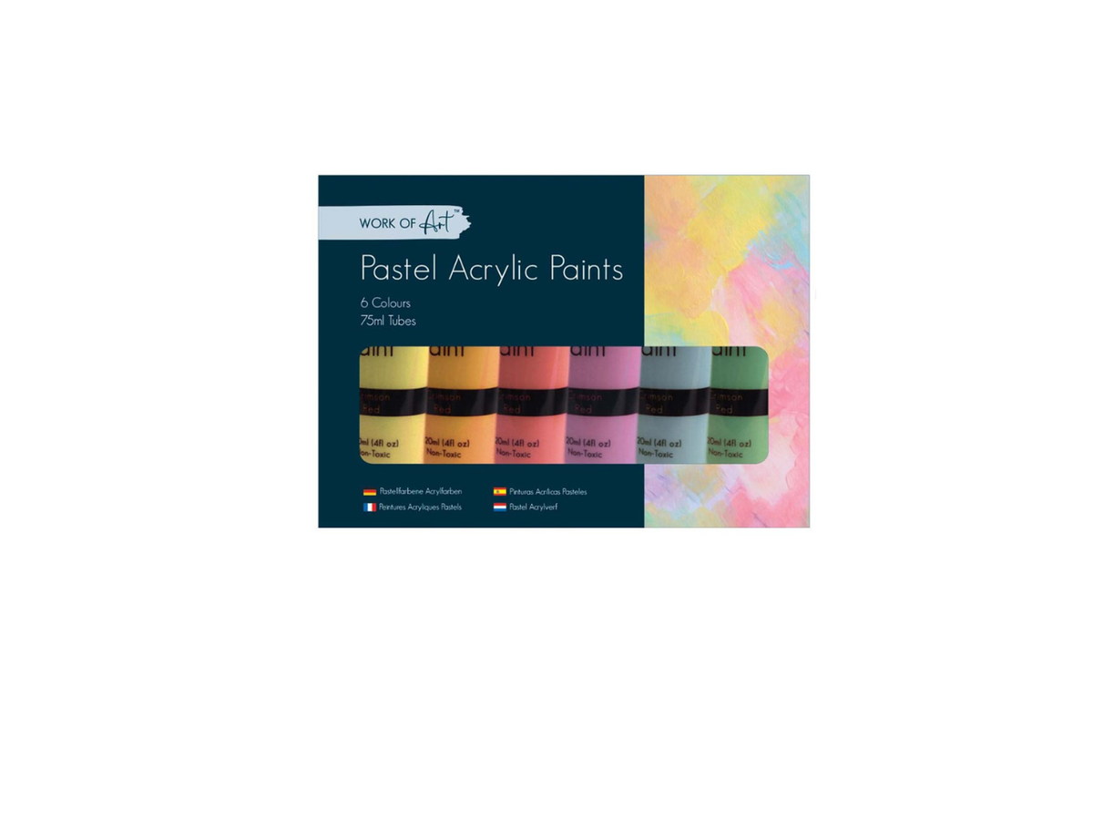 Pastel Acrylic Paint Set of 6 |  75ml