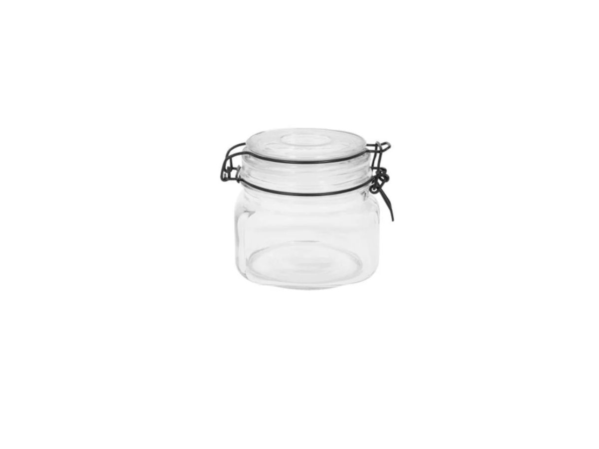 Black Clip Top Glass Jar | 450ML