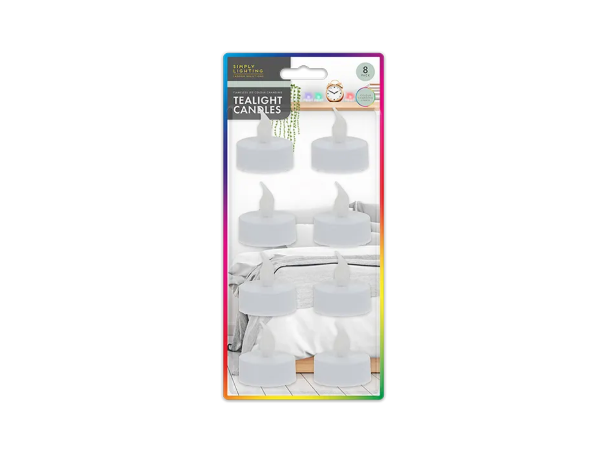 Flameless LED Colour Changing Tealights | Pack of 8