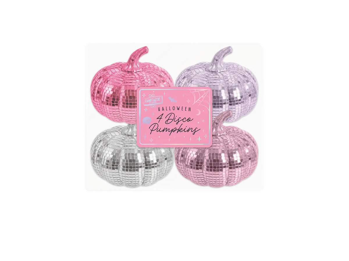 Halloween Mini Disco Pumpkin | Pack of 4