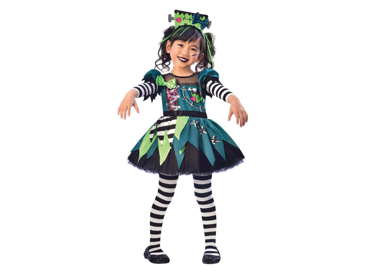 Halloween Little Miss Frankenstein Kids Costume
