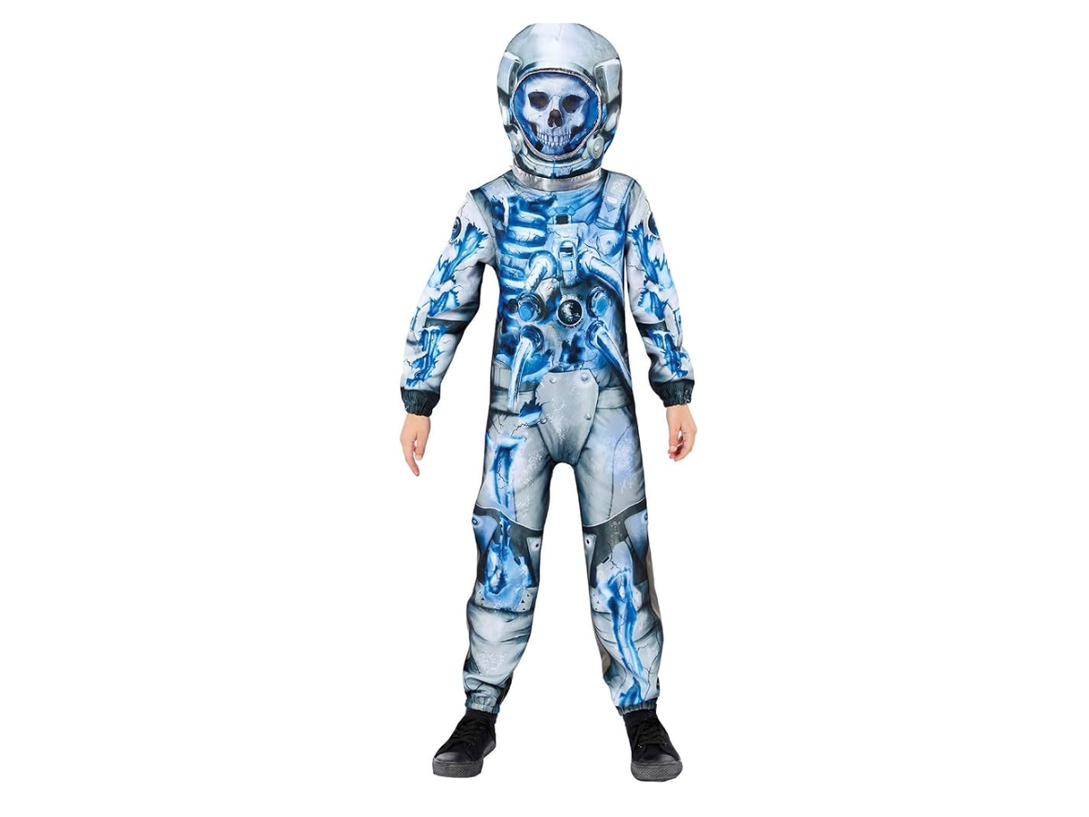 Halloween Blue Frost Space Explorer Skeleton Kids Costume