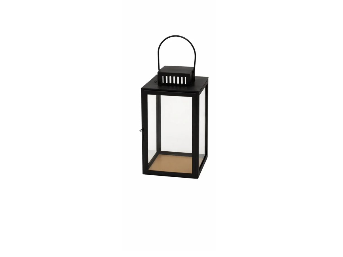 Metal Lantern with Glass Pane