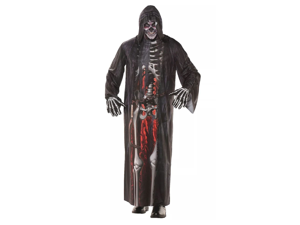 Halloween Adult Crimson Core Skeleton Reaper Costume