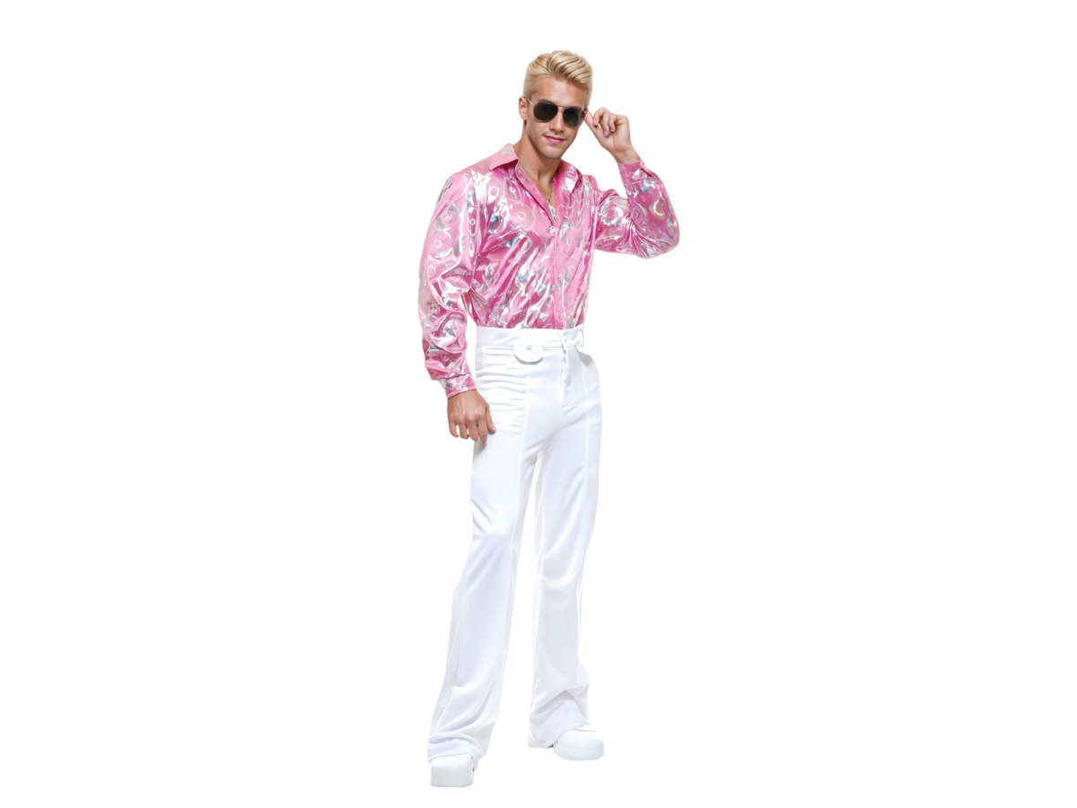 Pretty Pink Halloween Adult 70s Disco King