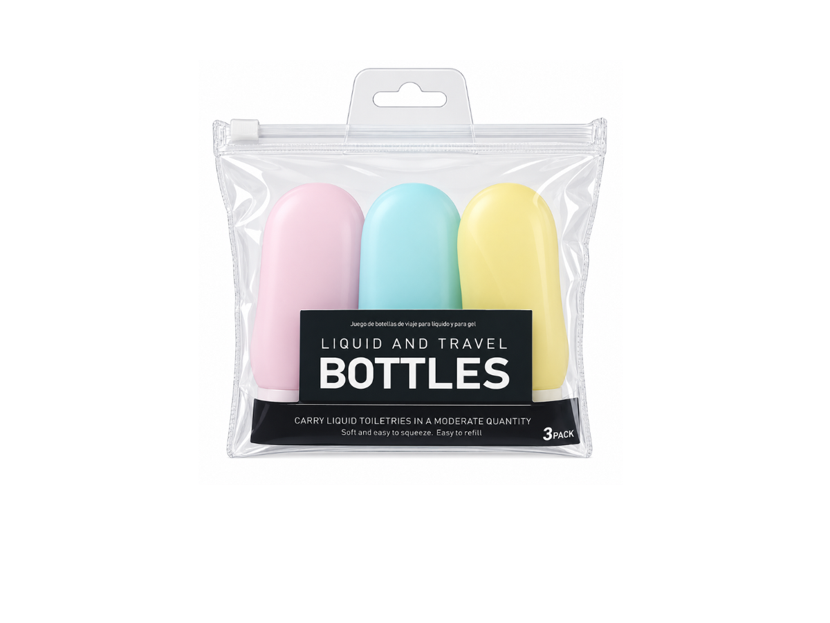 Squeezable Travel Bottles for Liquids | Set of 3
