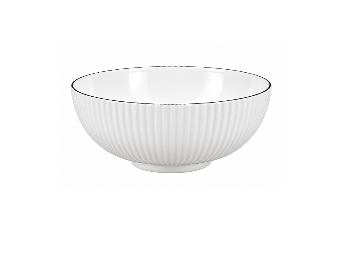 Black Rim Bowl Rome Collection  | 6"