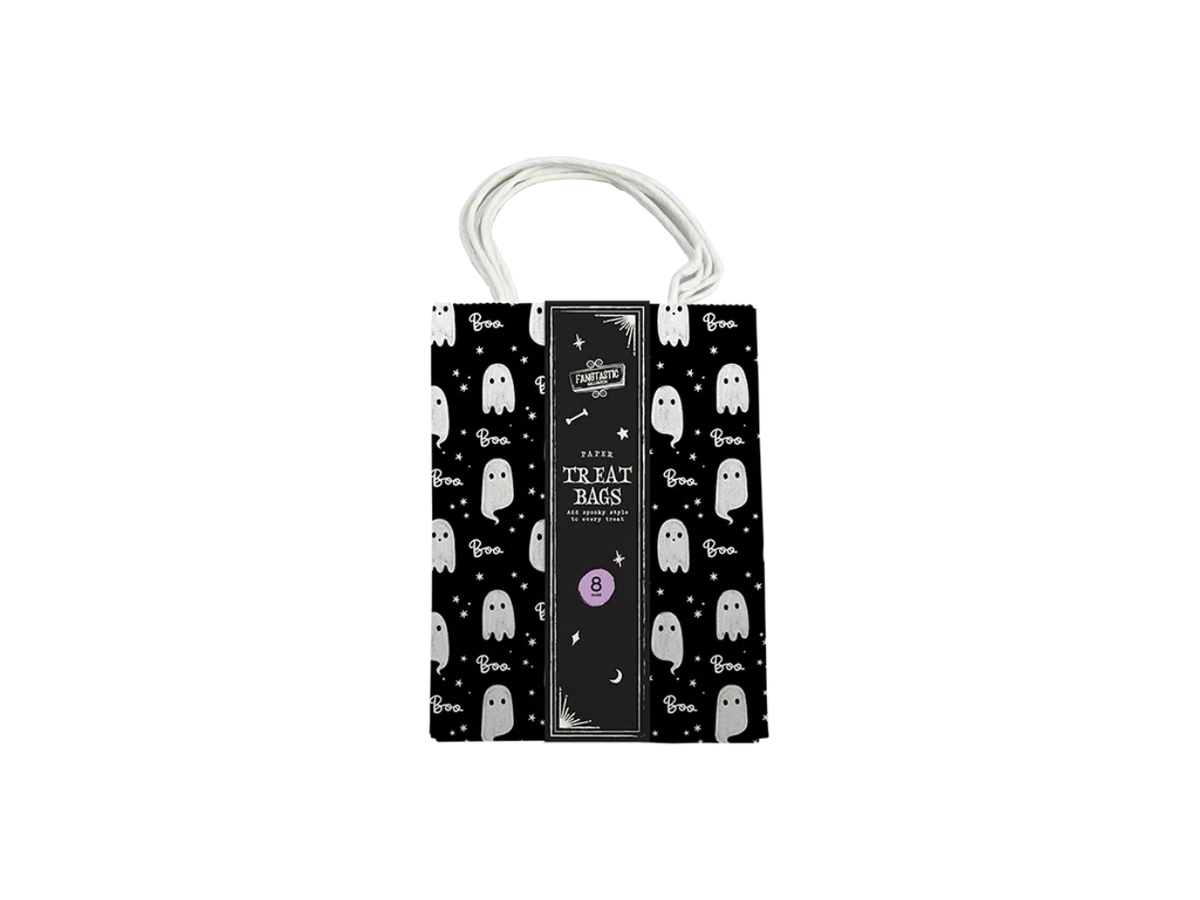 Halloween Assorted Ghost Paper Treat Bags | 8Pcs