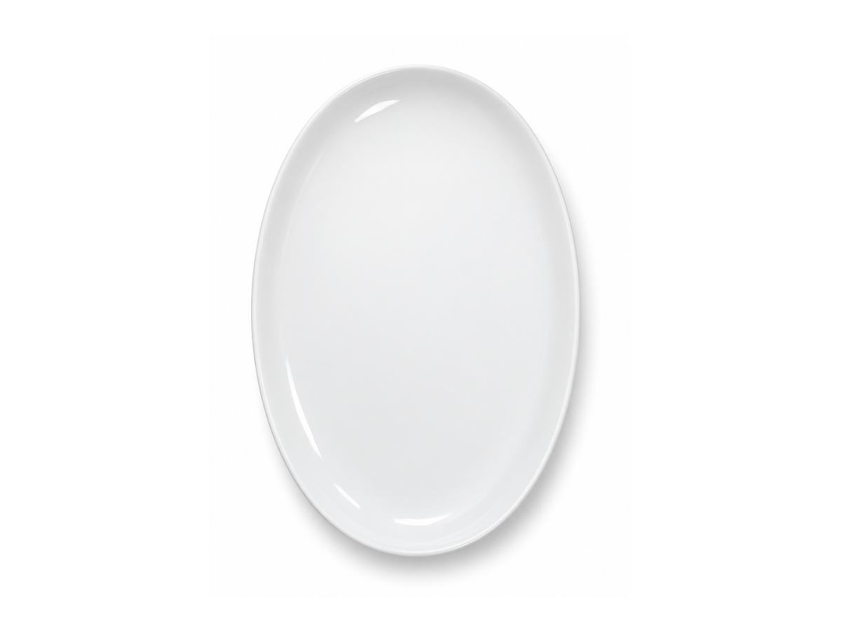 Opal Glass Luna Oval Platter Plate  | 13"