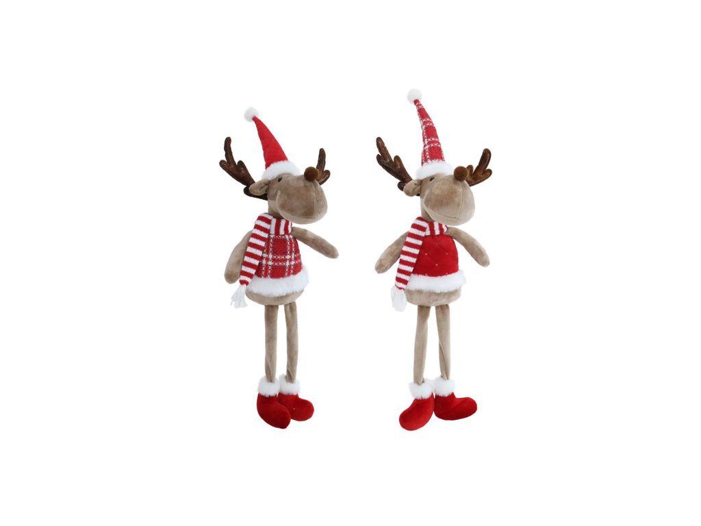 Shelf Sitting Reindeer With Dangly Legs|  40cm