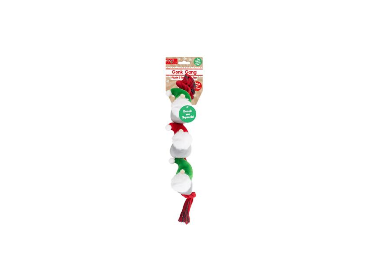Christmas Pet Gonk Gang Rope Toy