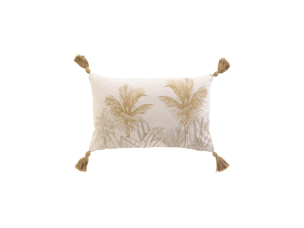 Dune cushion with pompoms