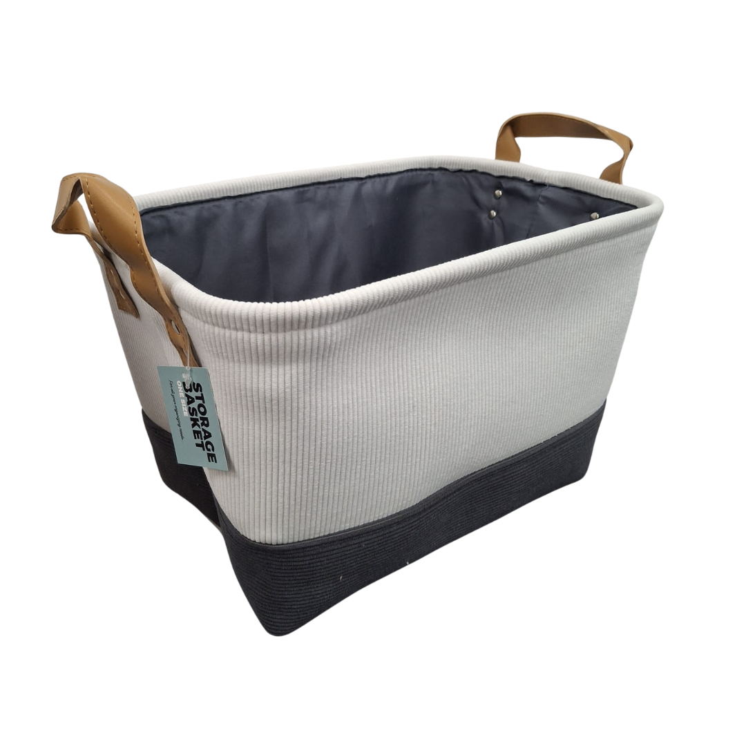 Storage Basket | White & Grey