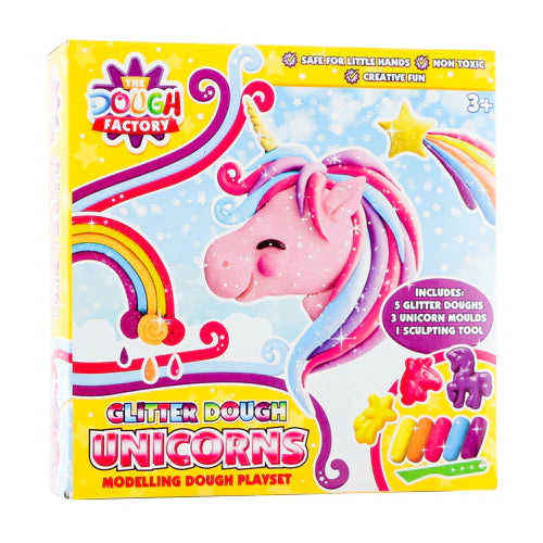 Dough Factory Glitter Unicorns Modelling Dough Playset