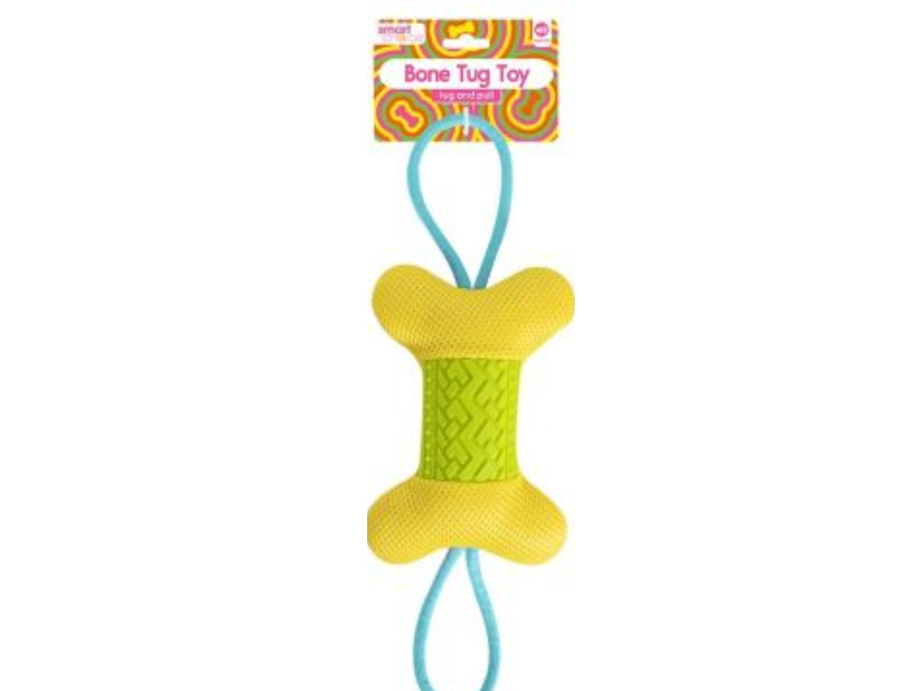 Plush Rubber & Rope Bone