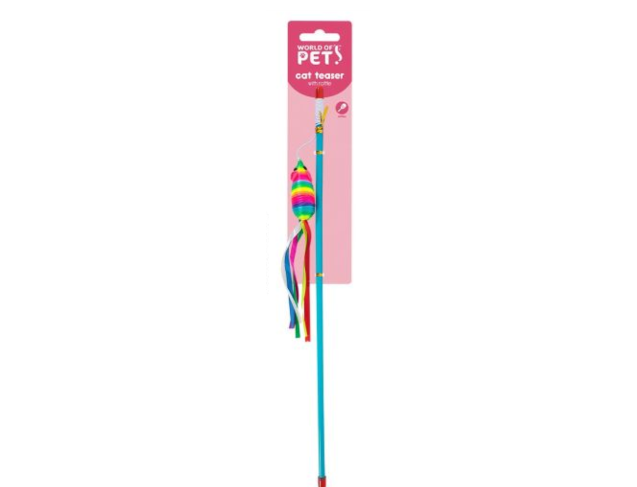 Rainbow Ribbon Mouse Teaser Cat Toy