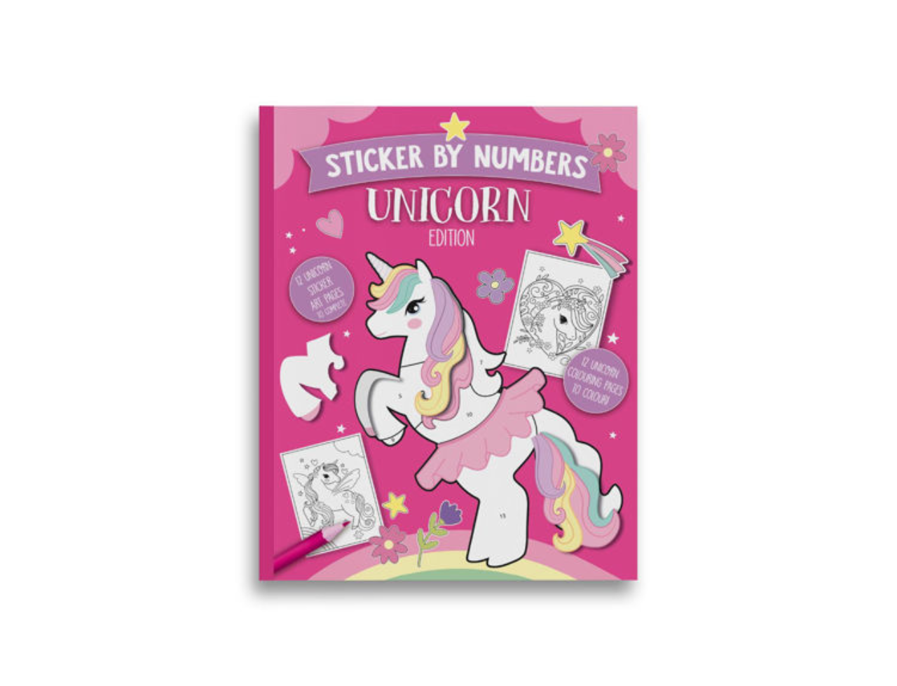 Unicorn Sticker By Number Book
