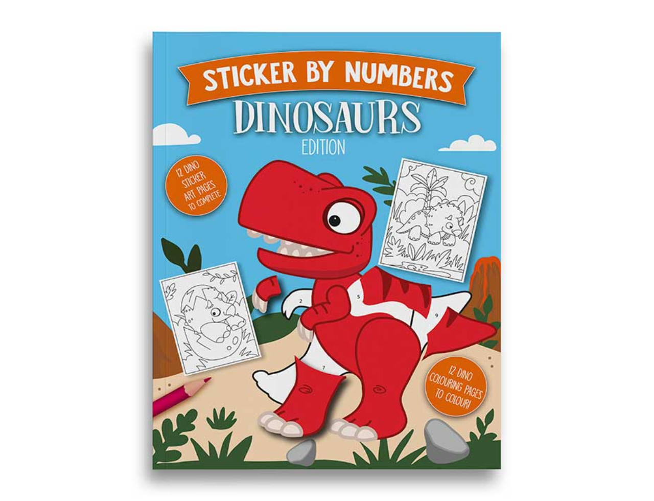 Dino Sticker By Number Book