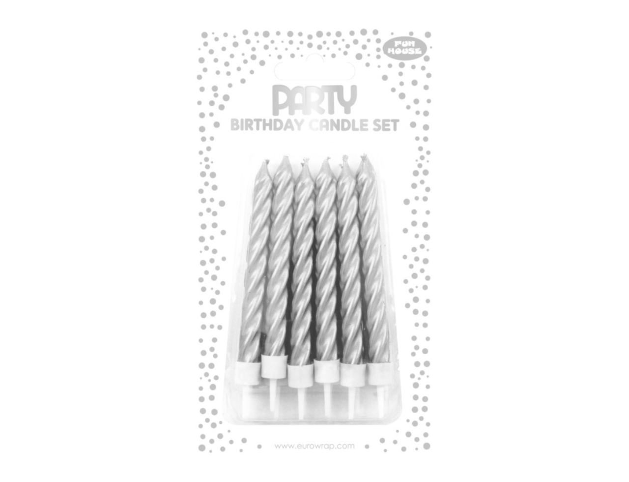 Set of 12 metallic candles