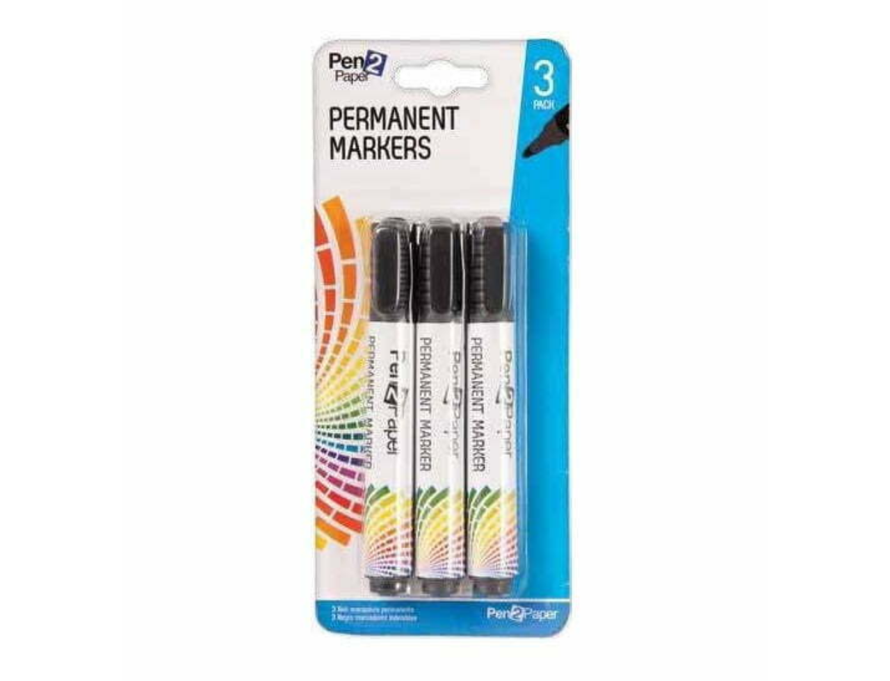Permanent Markers Black | 3 Pcs