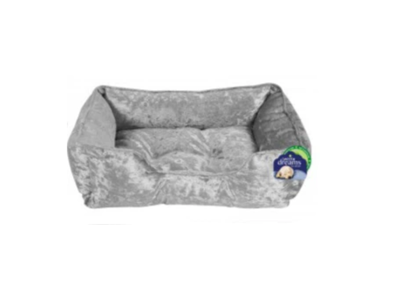 Velvet Pet Bed | Light Grey