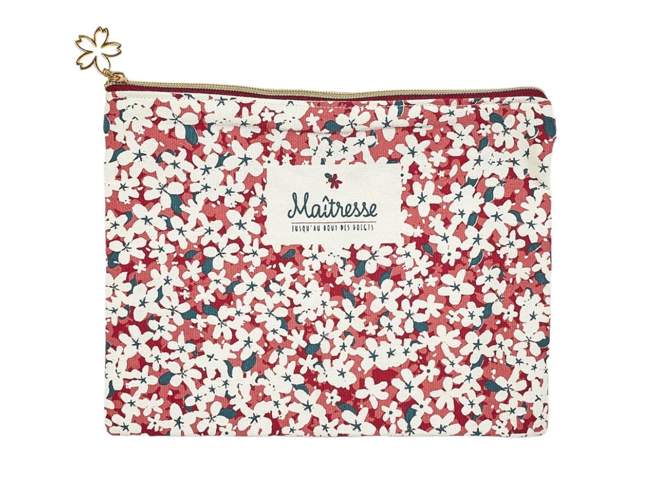 Cotton Flower Pouch Bag