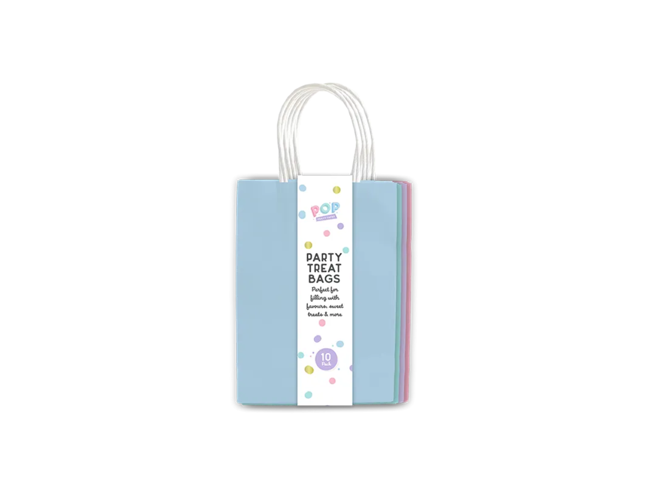 Pastel Multicolour Paper Treat Bags | 10 Pcs